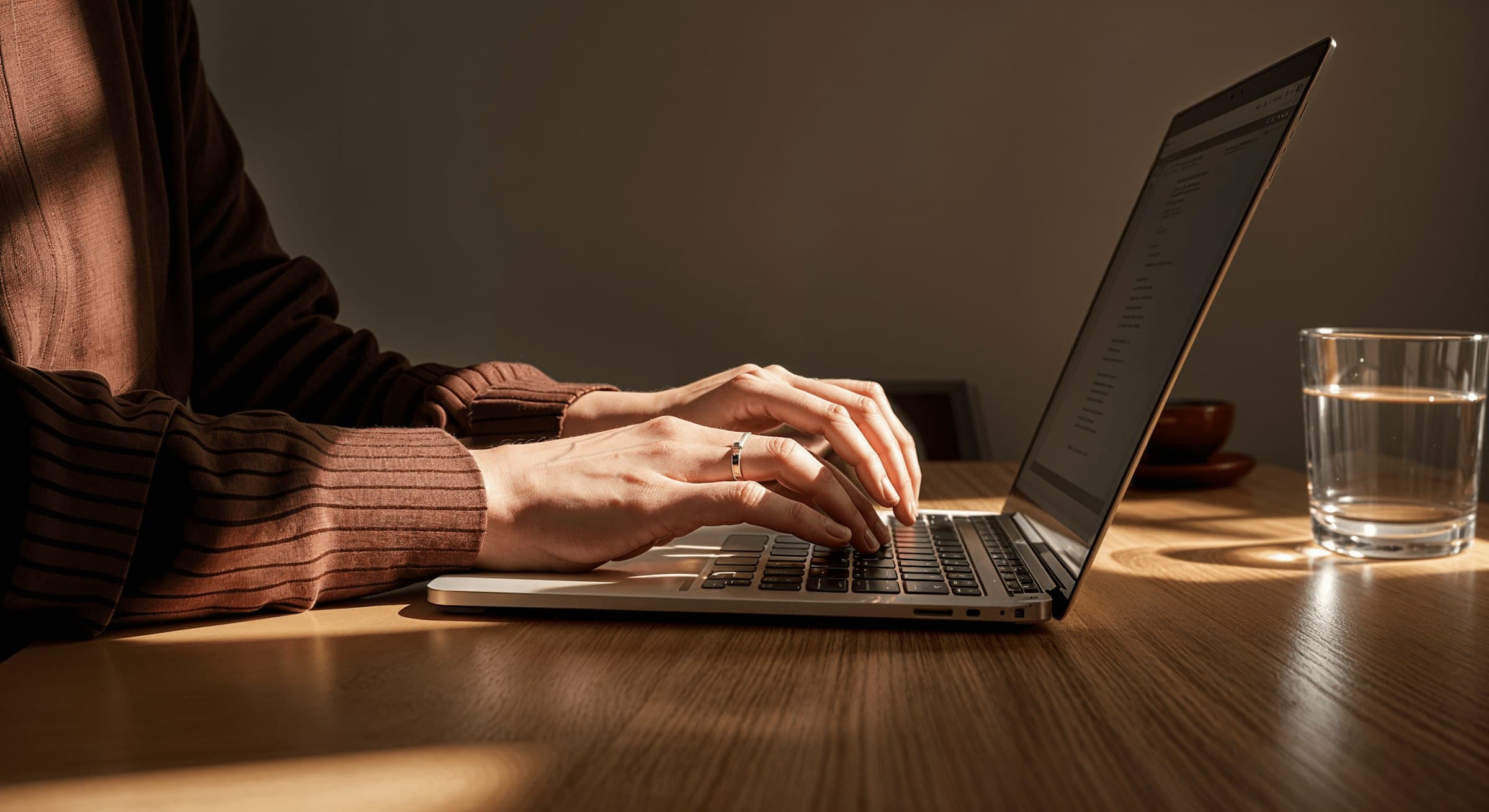 Specjalista pracujący w gabinecie przy laptopie