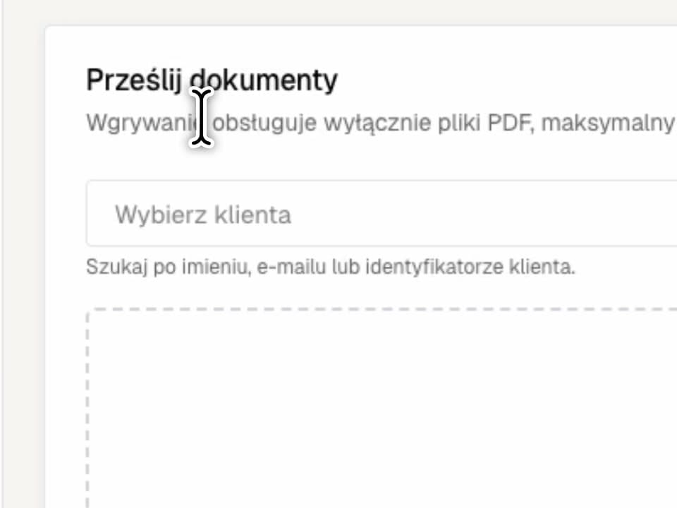 Widok dokumentów i uprawnień w Efice