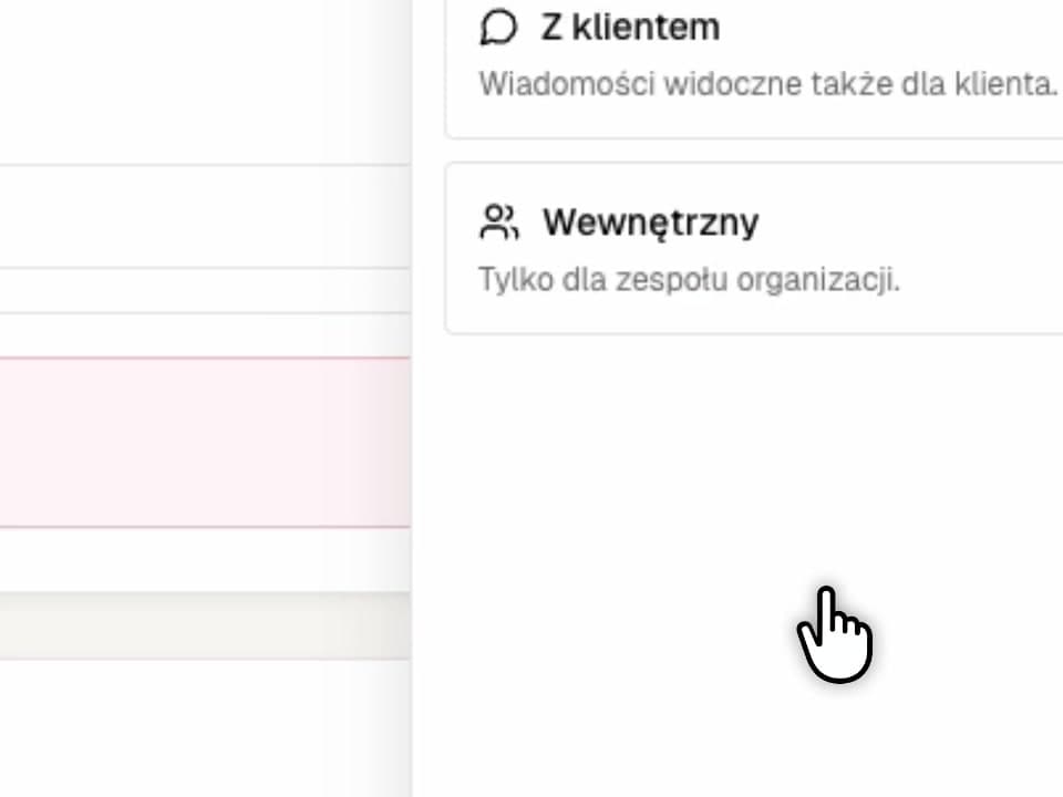 Widok komunikacji z klientami i zespołem w Efice